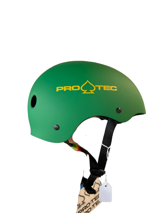 Pro-Tec Skate Helmet: Rubber Rasta Green