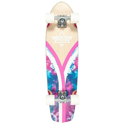 Dusters Flashback Tie Dye in Pink and Blue 31" Cruiser Longboard