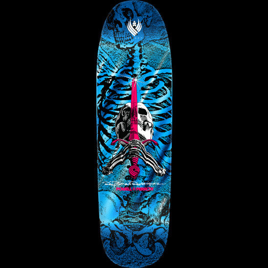 Powell Peralta Rodriguez Skull & Sword FLIGHT® Skateboard Deck Blue Foil - 9.265 x 32