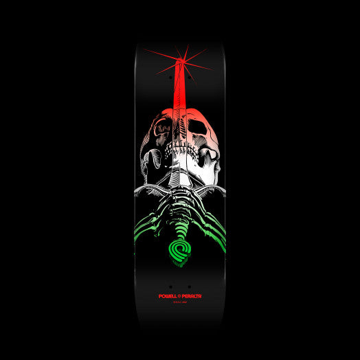 Powell Peralta Skull & Sword Skateboard Deck Green Fade - Shape 243 - 8.25 x 31.95