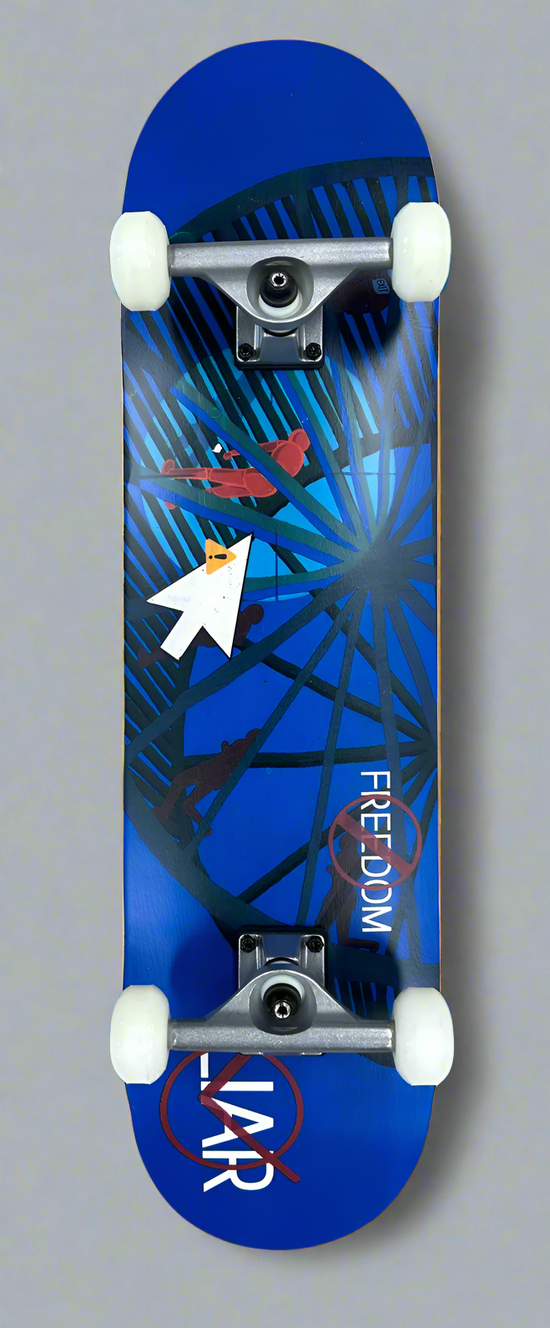 Completed Skateboard Deck- Plati Freedom